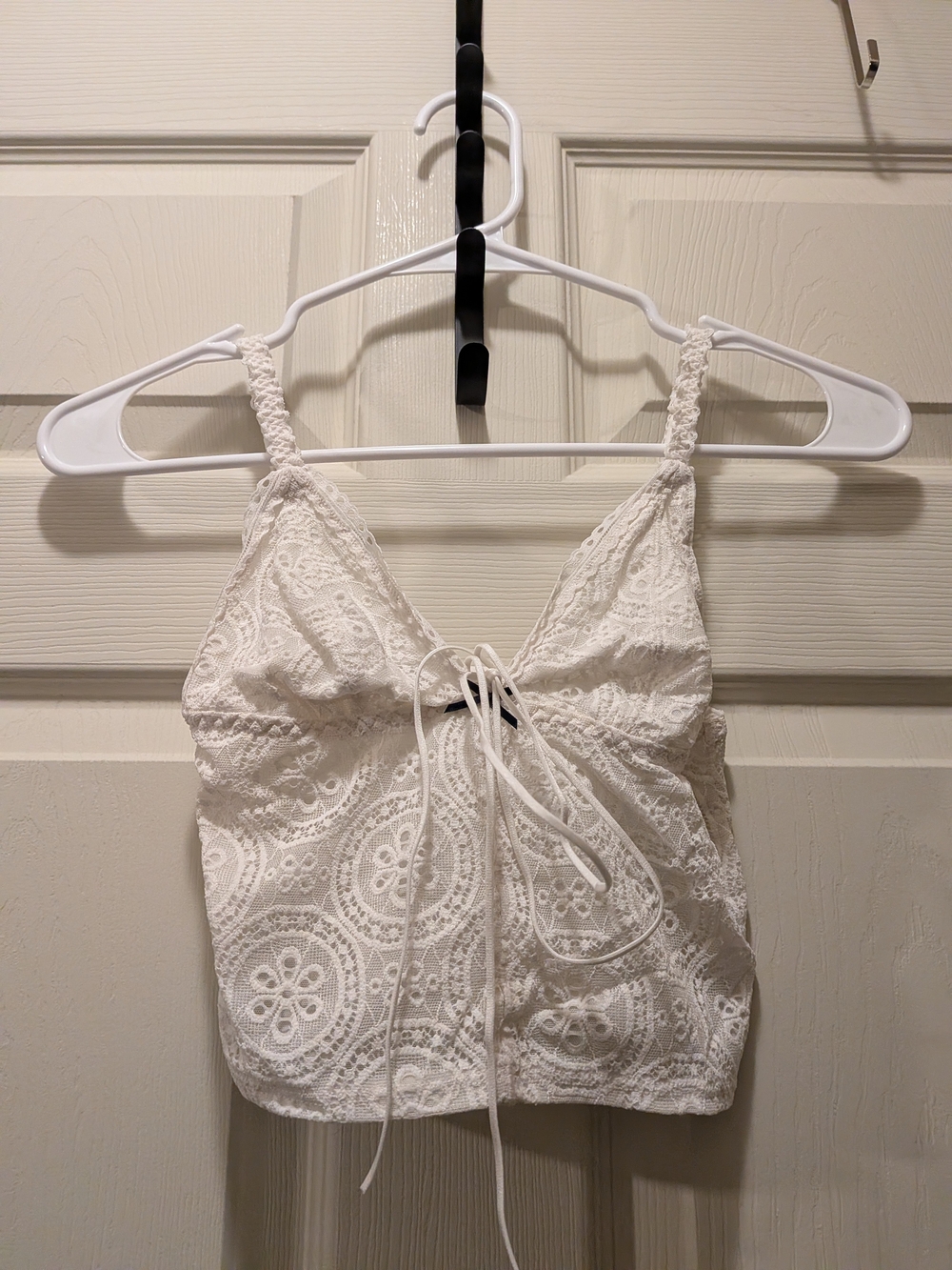 Victoria's Secret White Lace Tie-Front Bralette